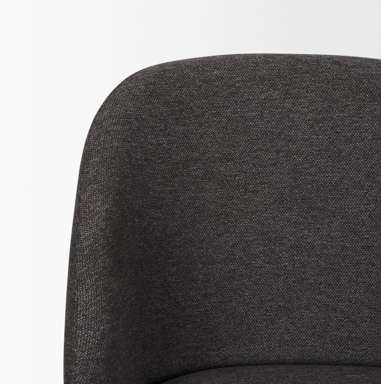 Shannon Dining Chair w/ Gray Fabric & Matte Black Metal