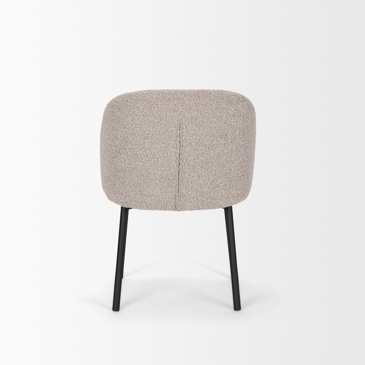 Shannon Dining Chair w/ Taupe Boucle Fabric & Matte Black Metal