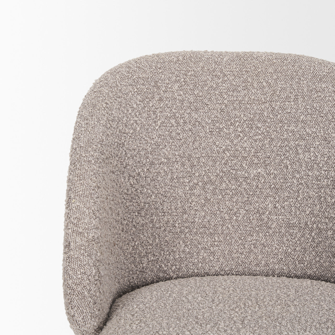 Shannon Dining Chair w/ Taupe Boucle Fabric & Matte Black Metal
