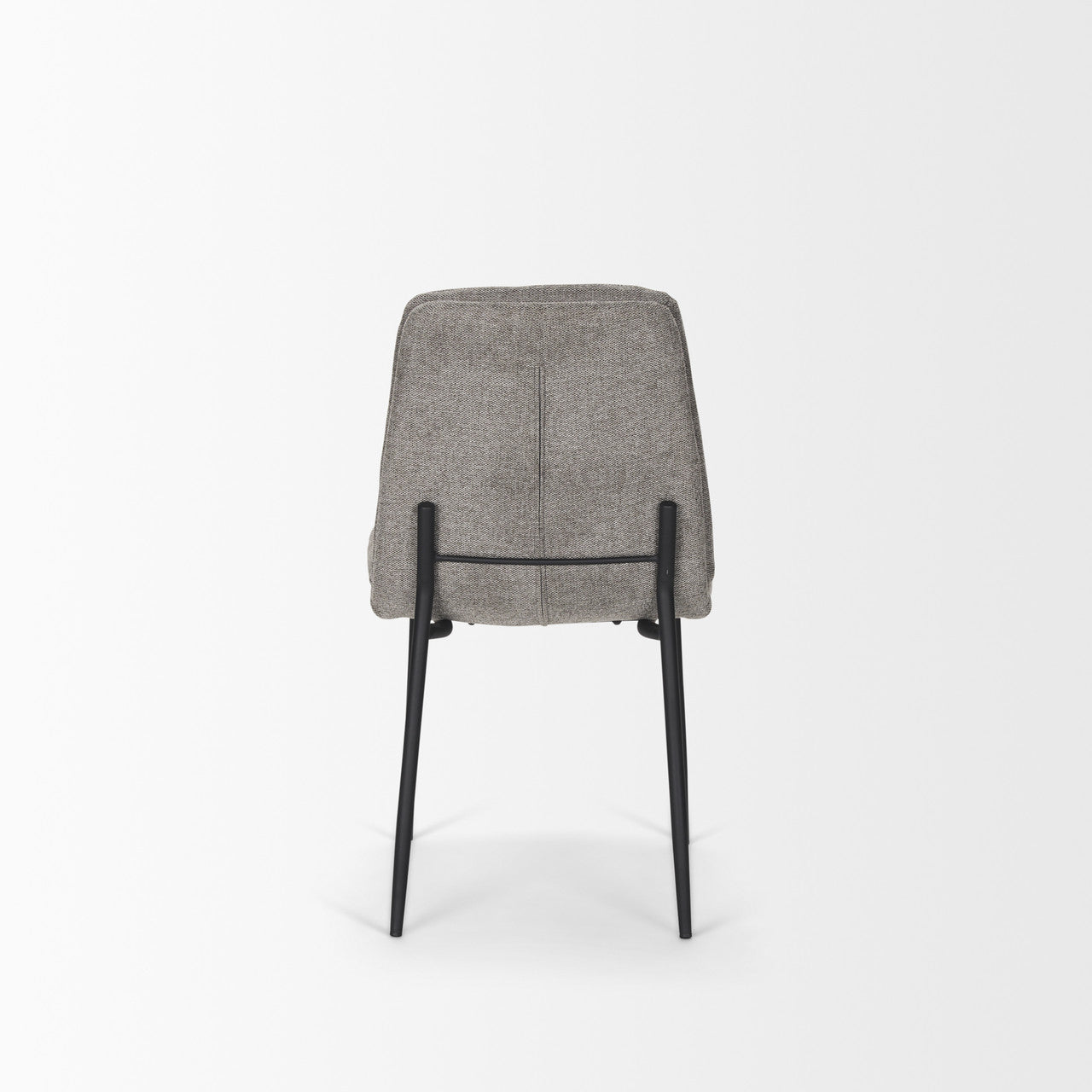 Eve Dining Chair w/ Gray Fabric & Matte Black Metal