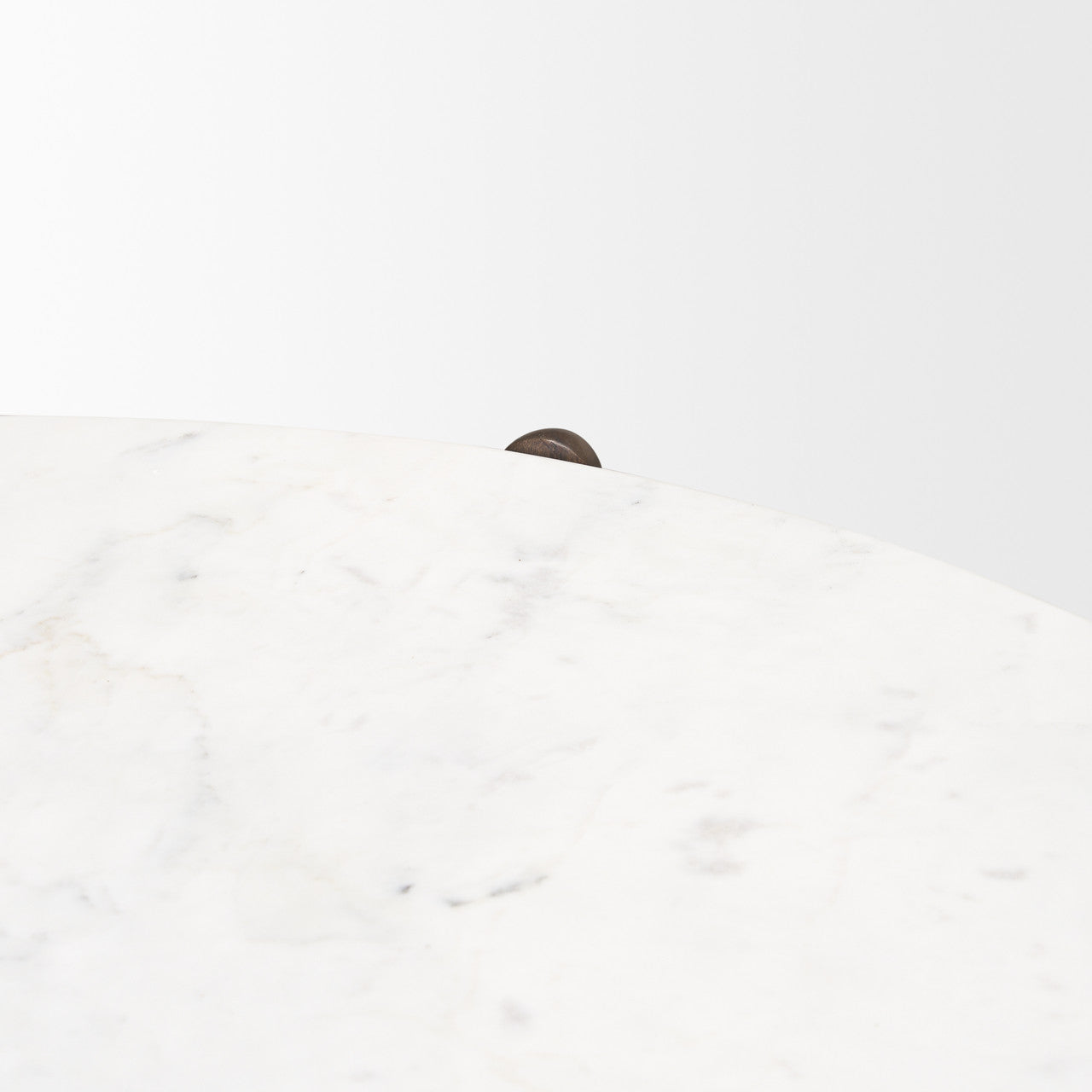 Rumer Dark Brown Wood w/ White Marble Coffee Table