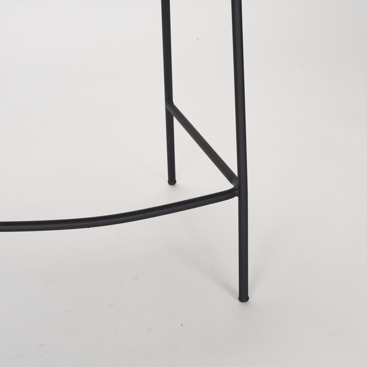 Carolyn Counter Stool w/ Oatmeal Fabric & Matte Black Metal