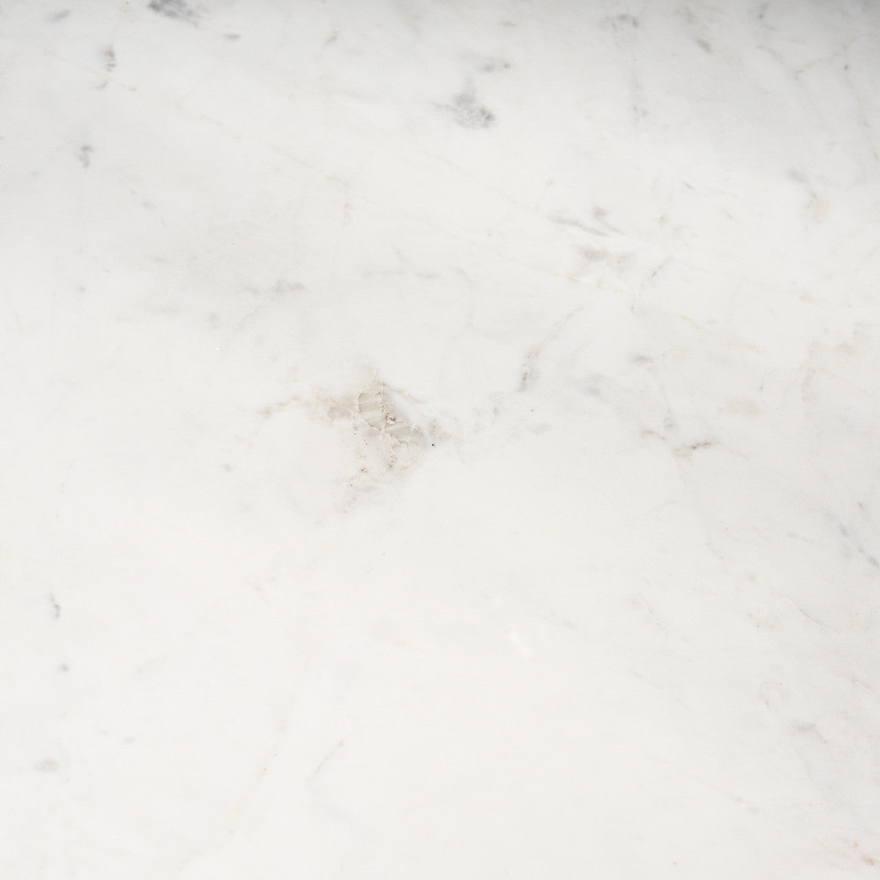 Allyson 48" Round Brown Wood Pedestal w/ White Marble Top Dining Table