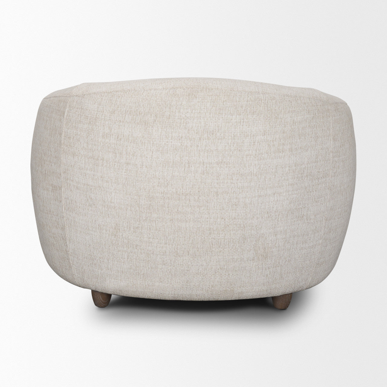Valentina Oatmeal Upholstered Curved Accent Chair