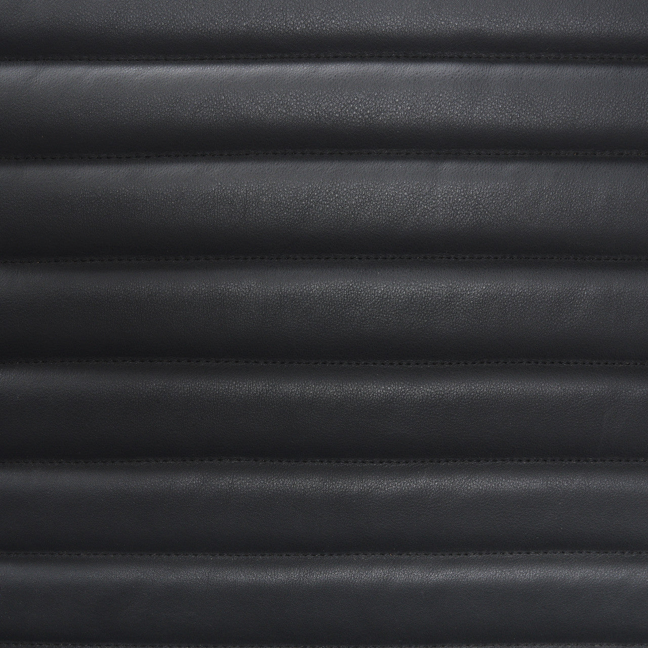 Grosjean Black Leather w/ Black Metal Frame Accent Chair