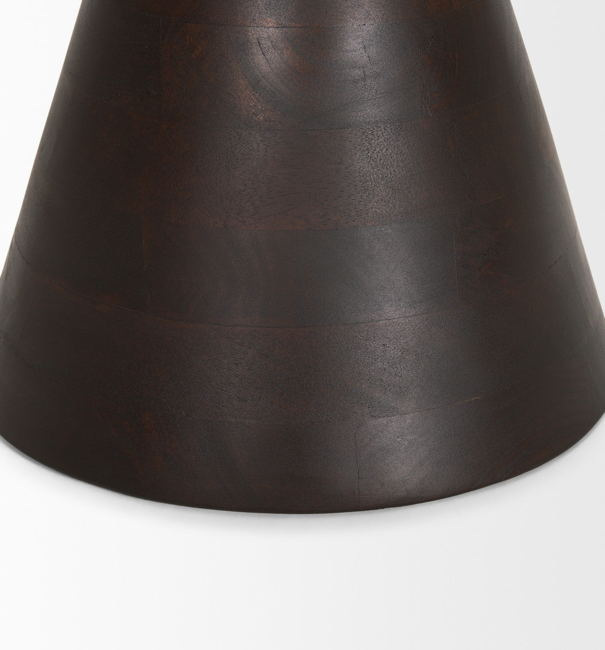 Palmera Dark Brown Wood Pedestal Accent Table
