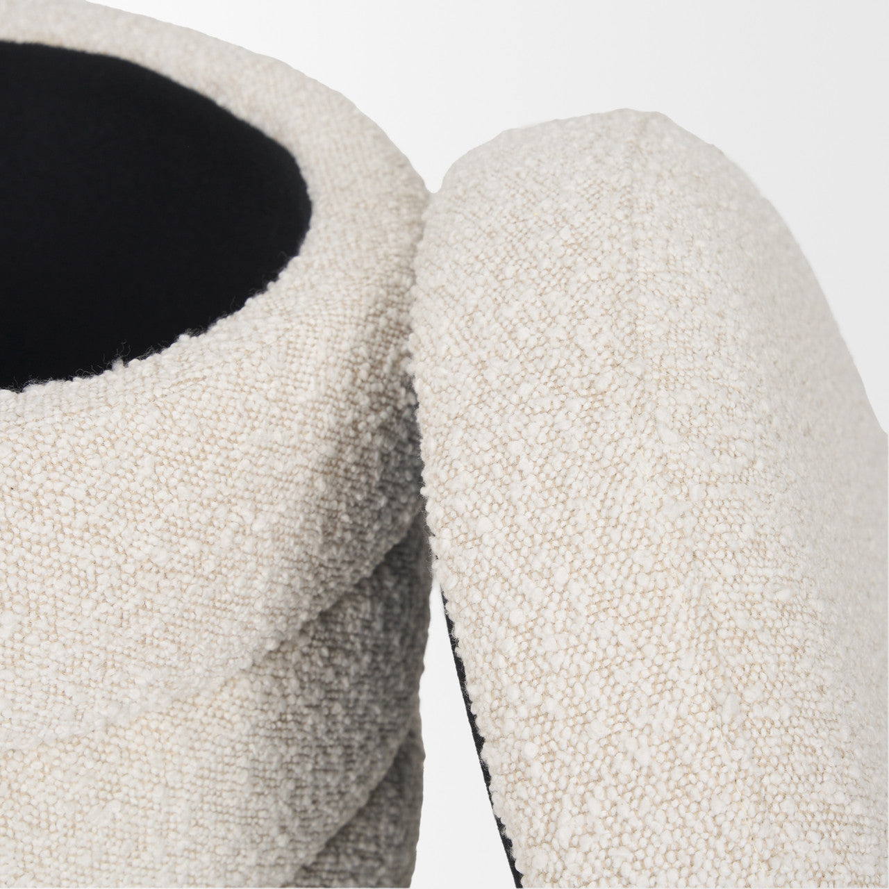 Elise Cream Boucle Upholstered Storage Ottoman