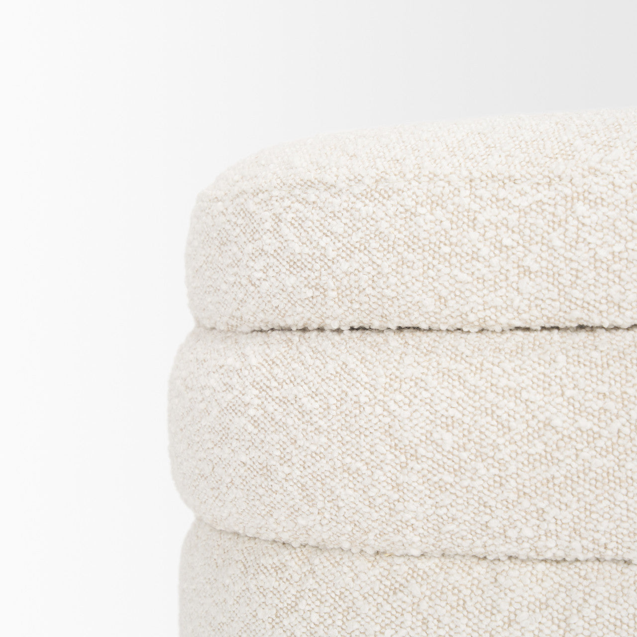 Elise Cream Boucle Upholstered Storage Ottoman