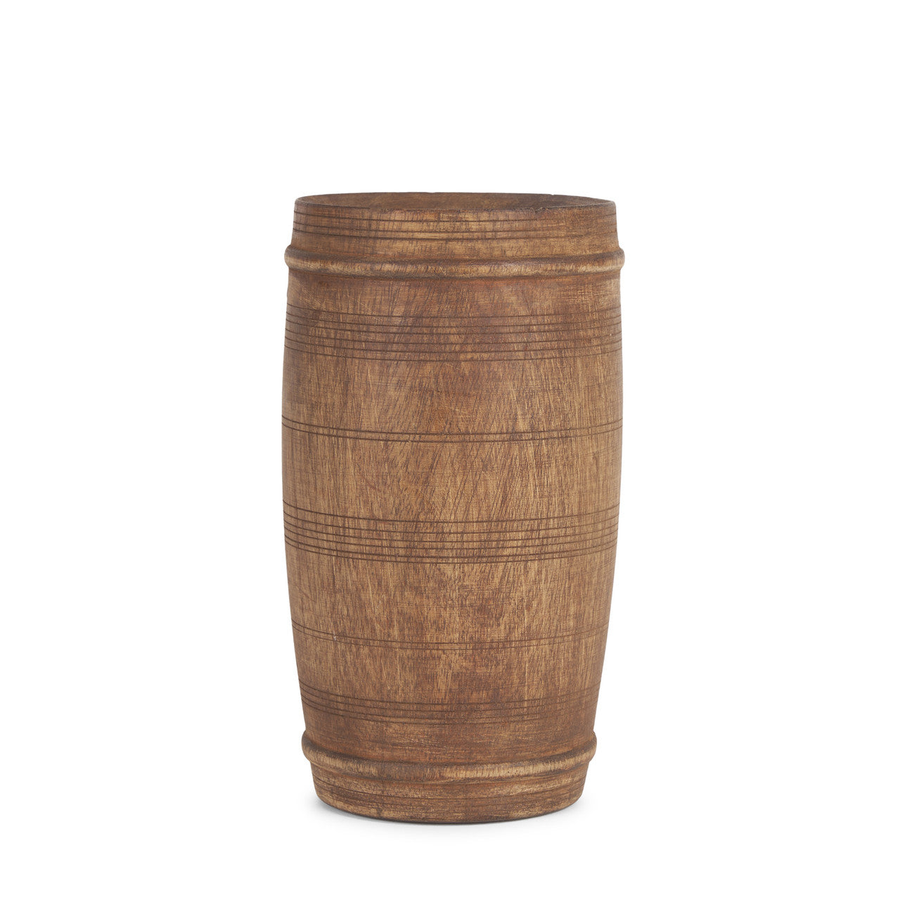 Porta Small Medium Brown Reclaimed Wooden Pot