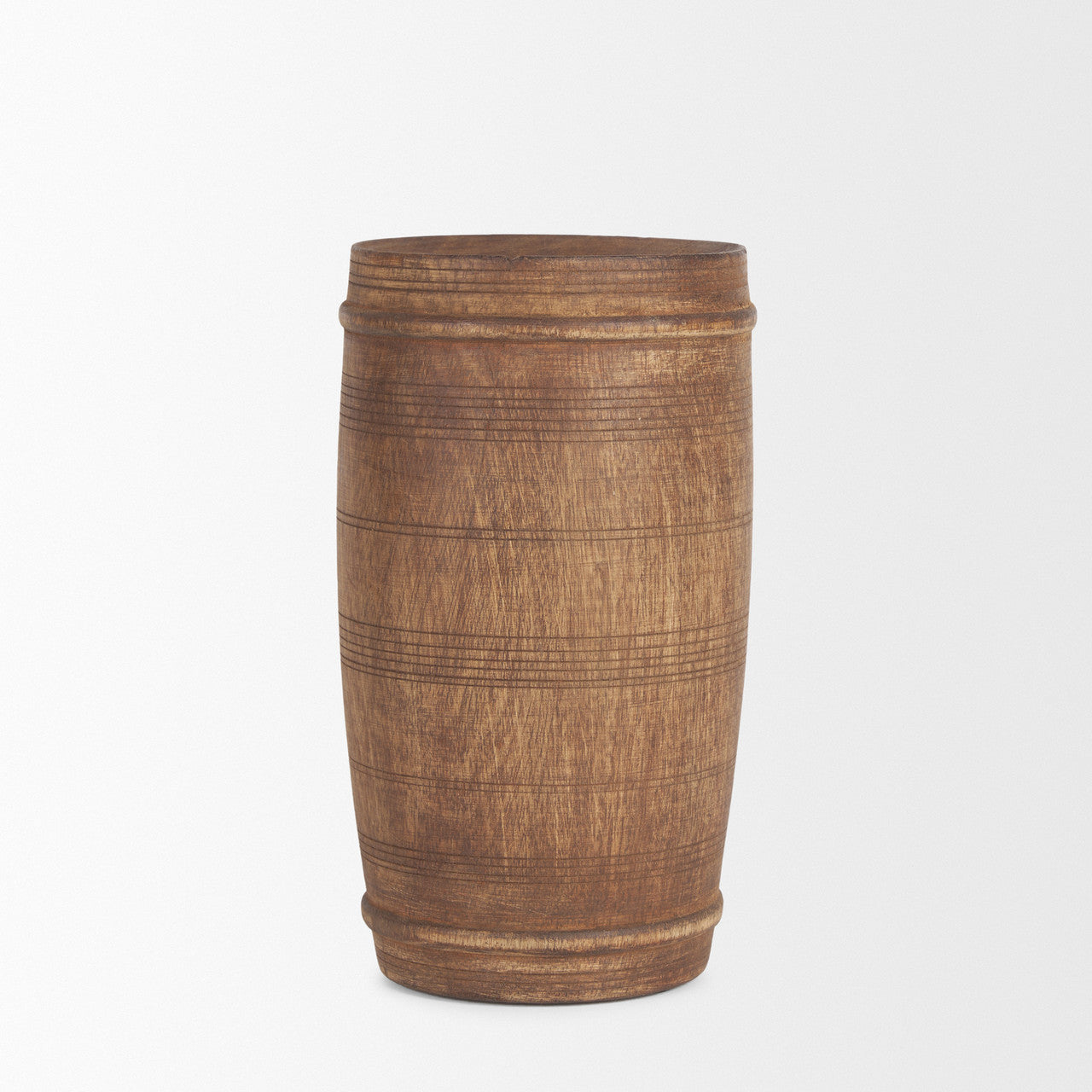 Porta Small Medium Brown Reclaimed Wooden Pot