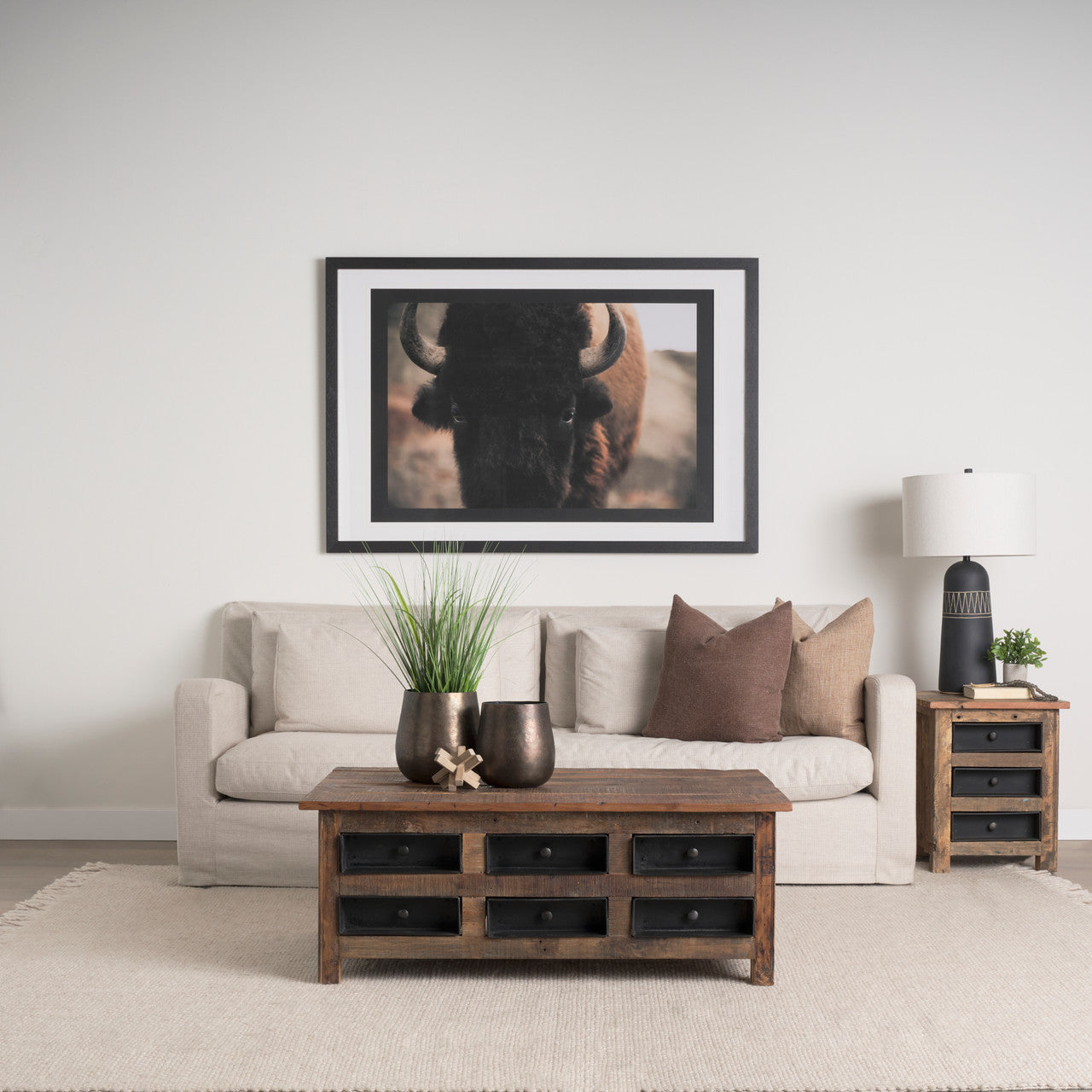 Vega II (Large) 7L x 7W Natural Wood Jack Object