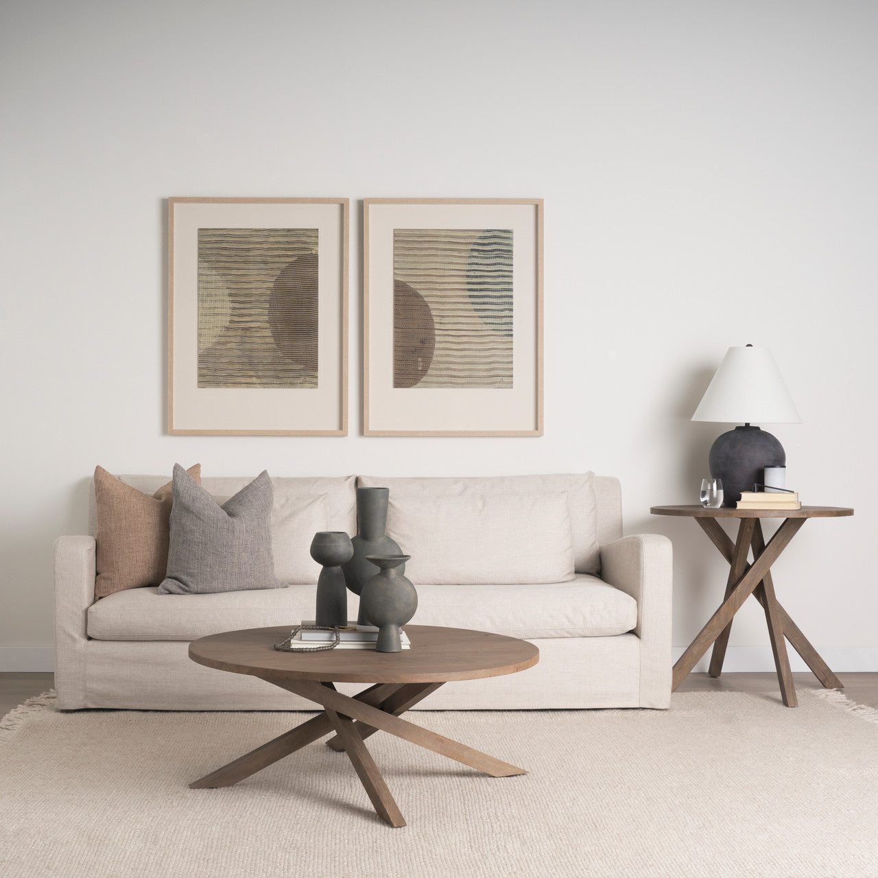 Kaz 6.7L x 5.5W x 11.2H Earthy Brown Ceramic Vase