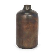 Daya Tall Antiqued Gold Metal Vase