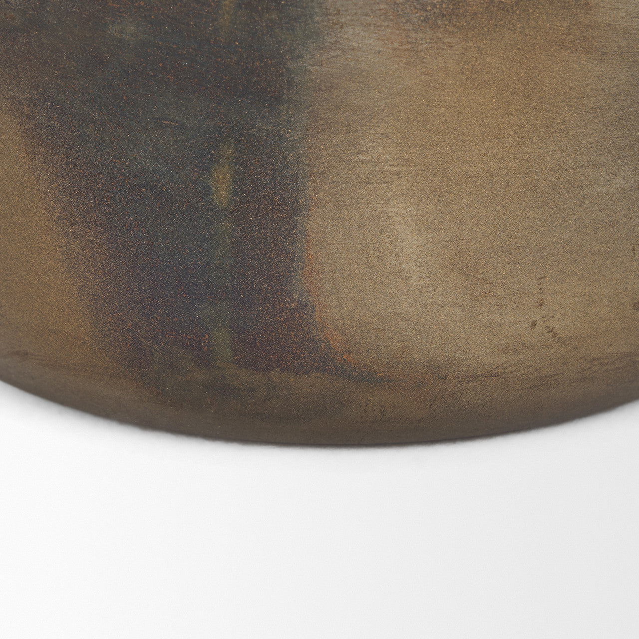 Daya Short Antiqued Gold Metal Vase