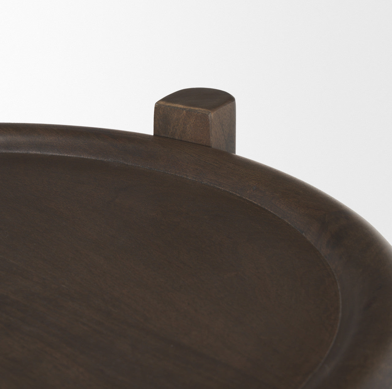 Romi Dark Brown Wood w/ Bottom Shelf Round Accent Table