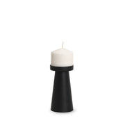 Quadir Short Matte Black Metal Candle Holder