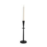 Qwin Matte Black Cast Aluminum Tall Candle Holder