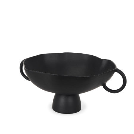 Radka Large Matte Black Metal Decorative Bowl