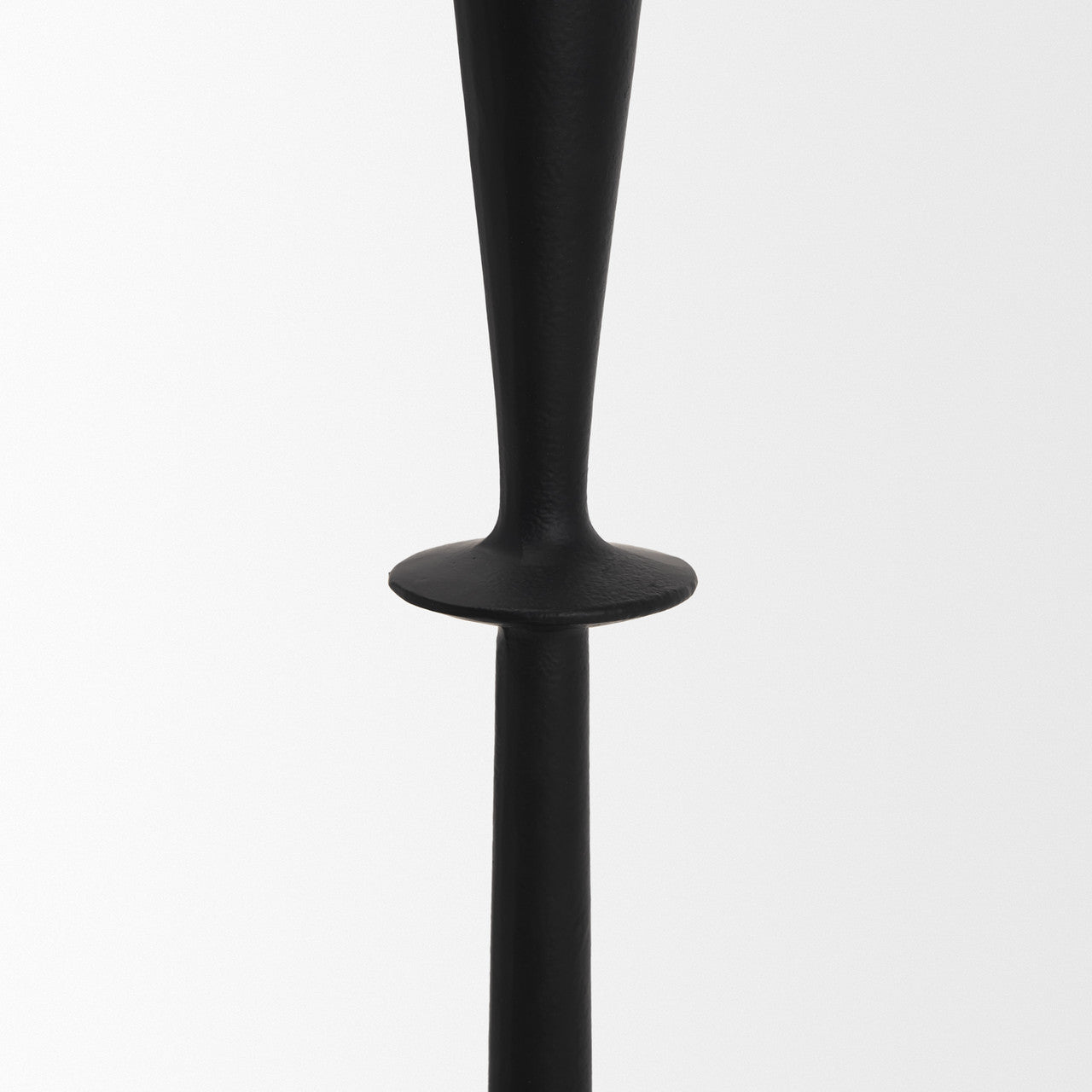 Qwin Matte Black Cast Aluminum Short Candle Holder