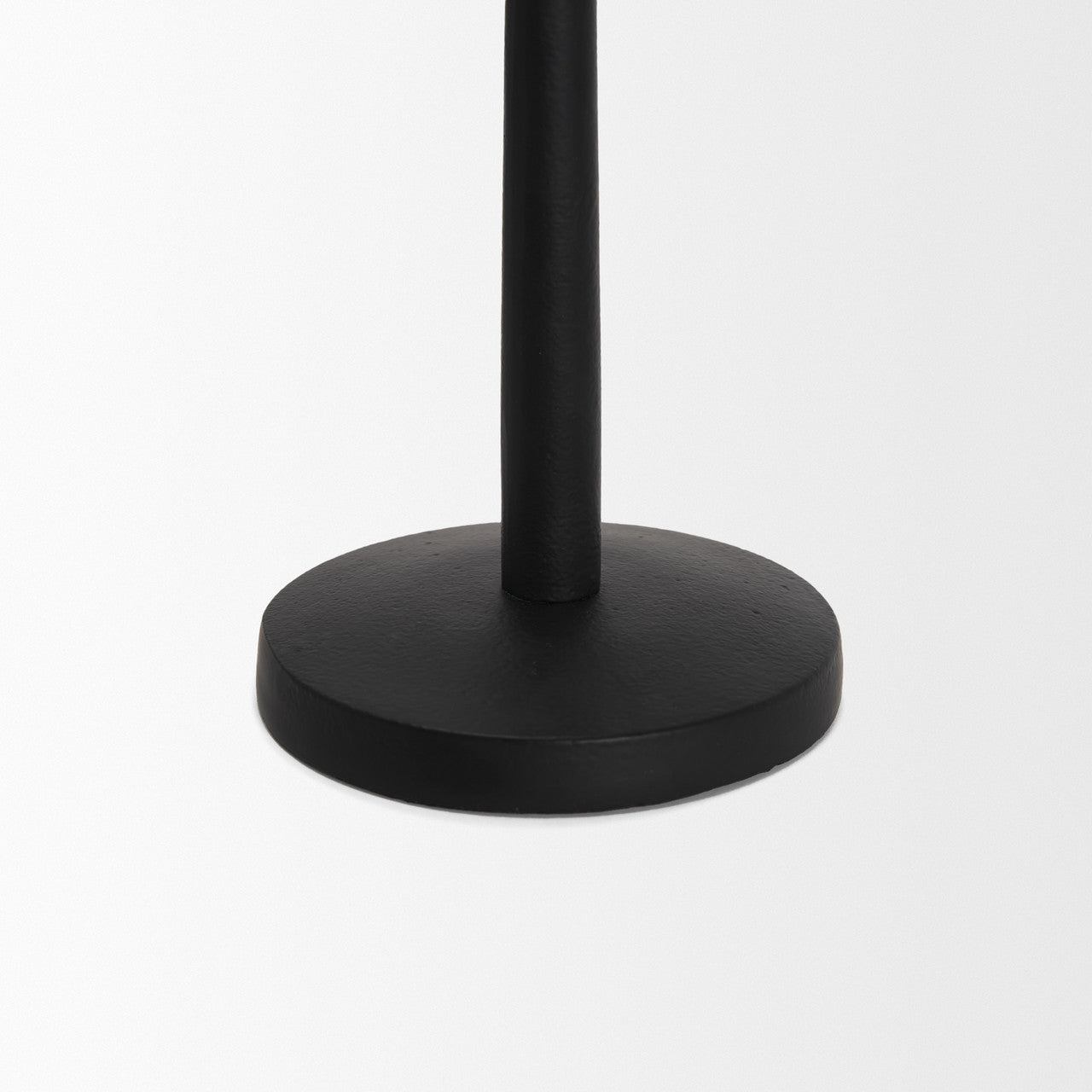 Qwin Matte Black Cast Aluminum Medium Candle Holder
