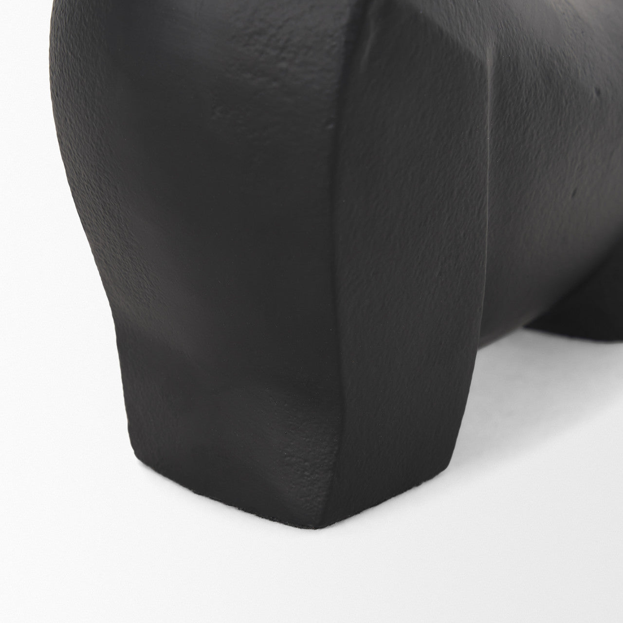 Radu Small Matte Black Metal Bull Decorative Object
