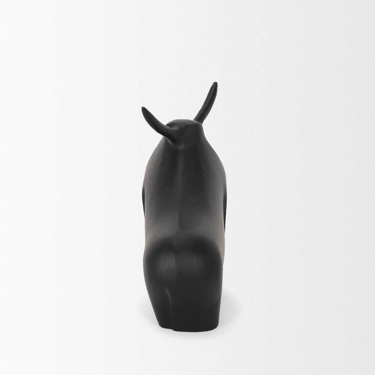 Radu Large Matte Black Metal Bull Decorative Object