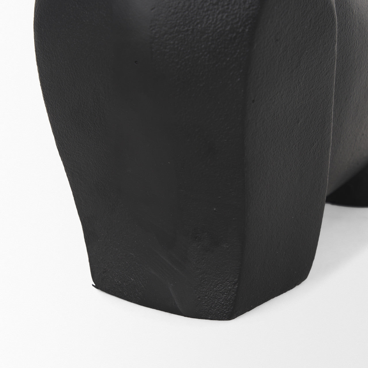 Radu Large Matte Black Metal Bull Decorative Object