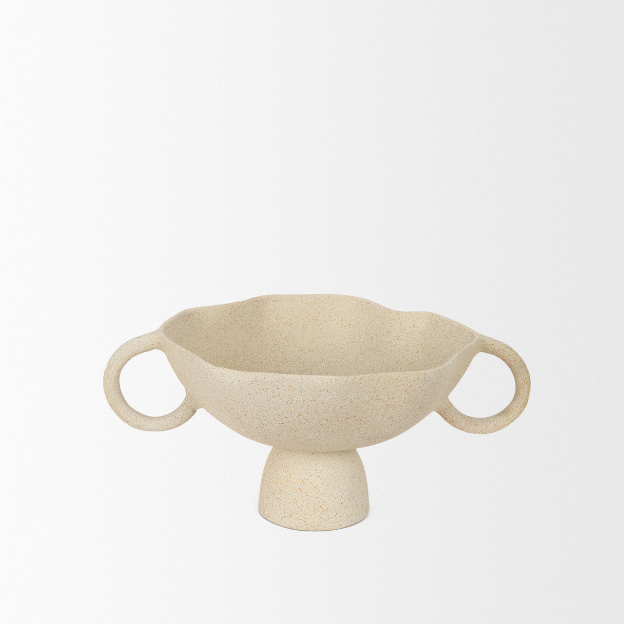 Radka Beige Textured Small Metal Decorative Bowl