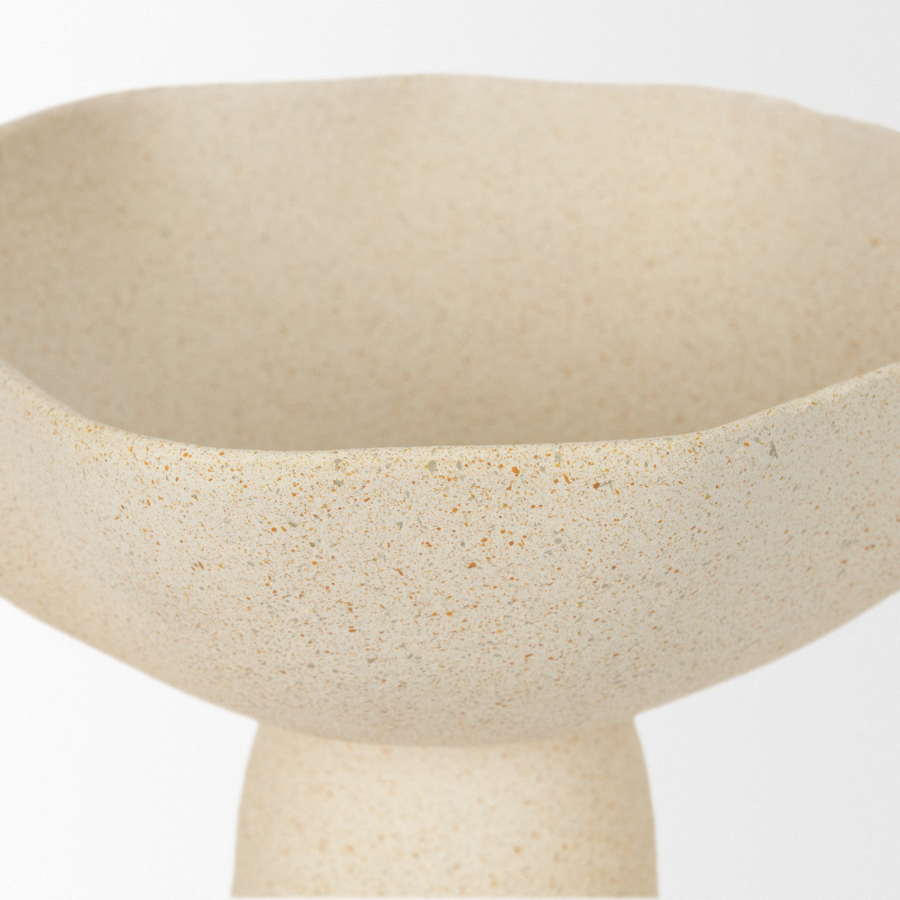 Radka Beige Textured Small Metal Decorative Bowl