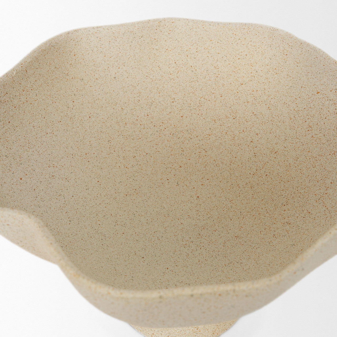 Radka Beige Textured Small Metal Decorative Bowl