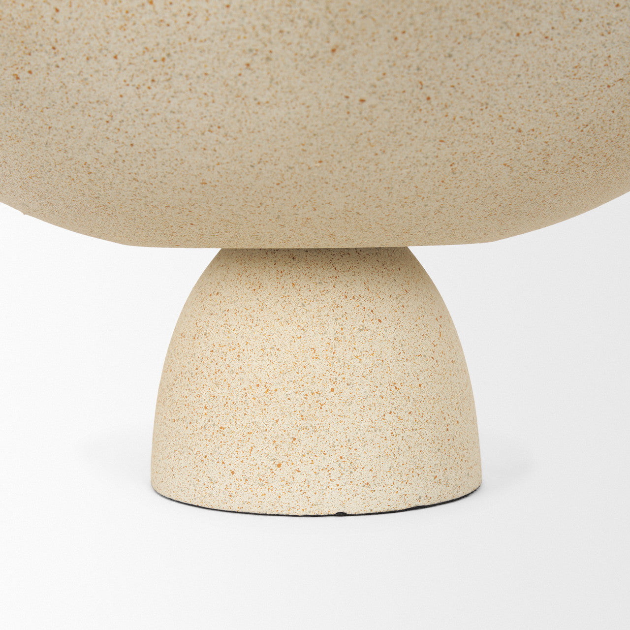 Radka Beige Textured Large Metal Decorative Bowl