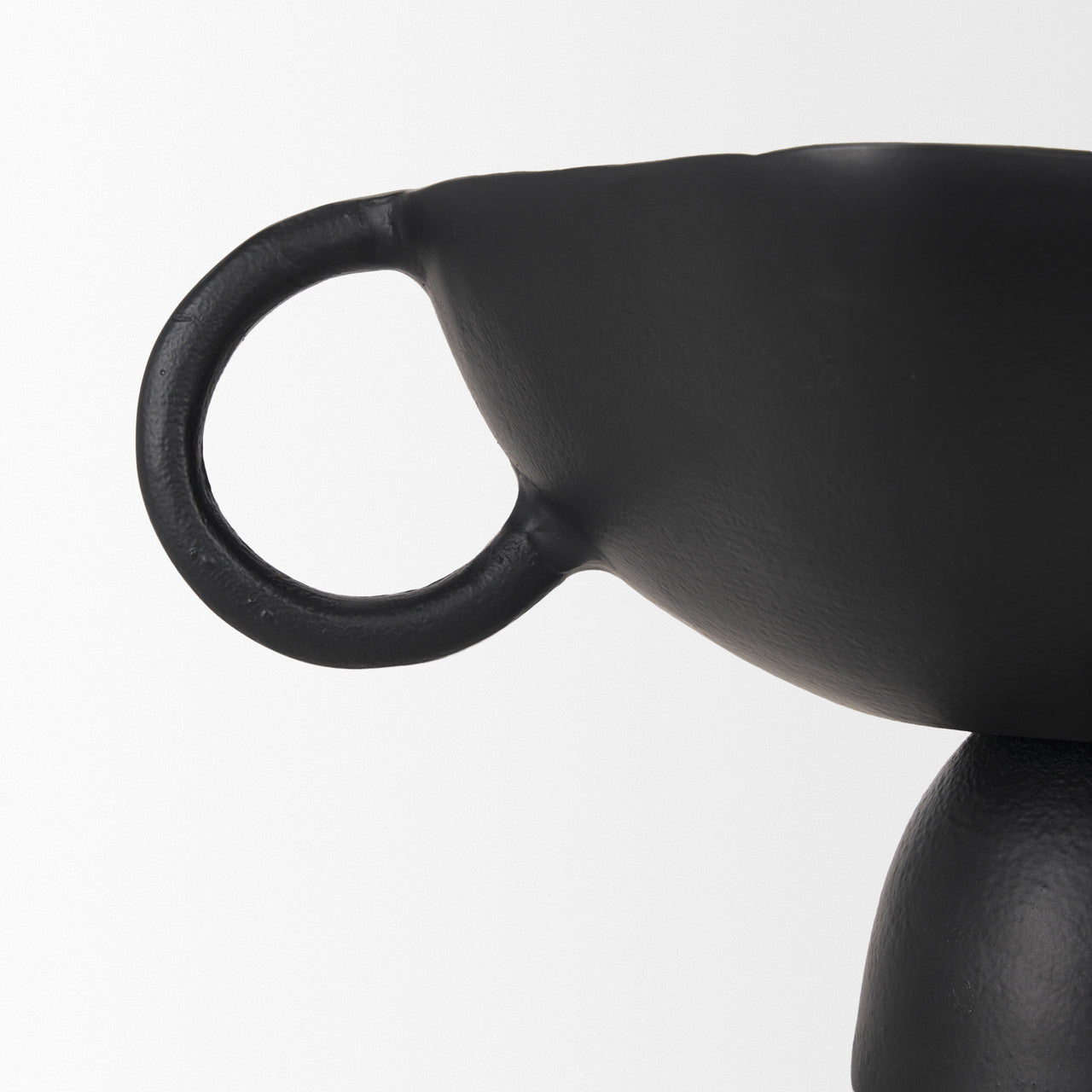 Radka Small Matte Black Metal Decorative Bowl