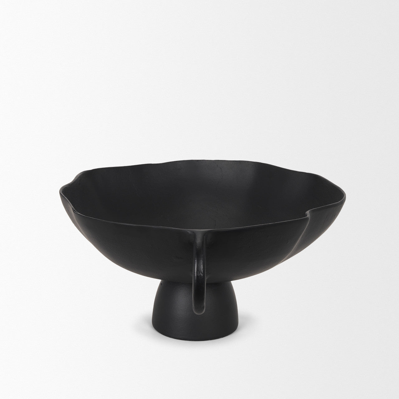 Radka Large Matte Black Metal Decorative Bowl