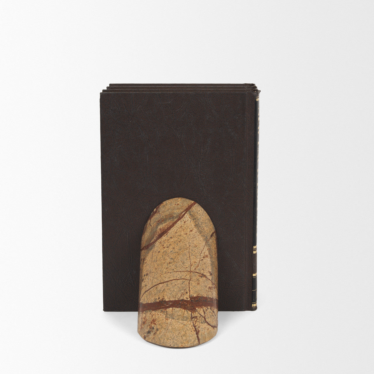 Rahima Brown Forest Marble Angled Bookends