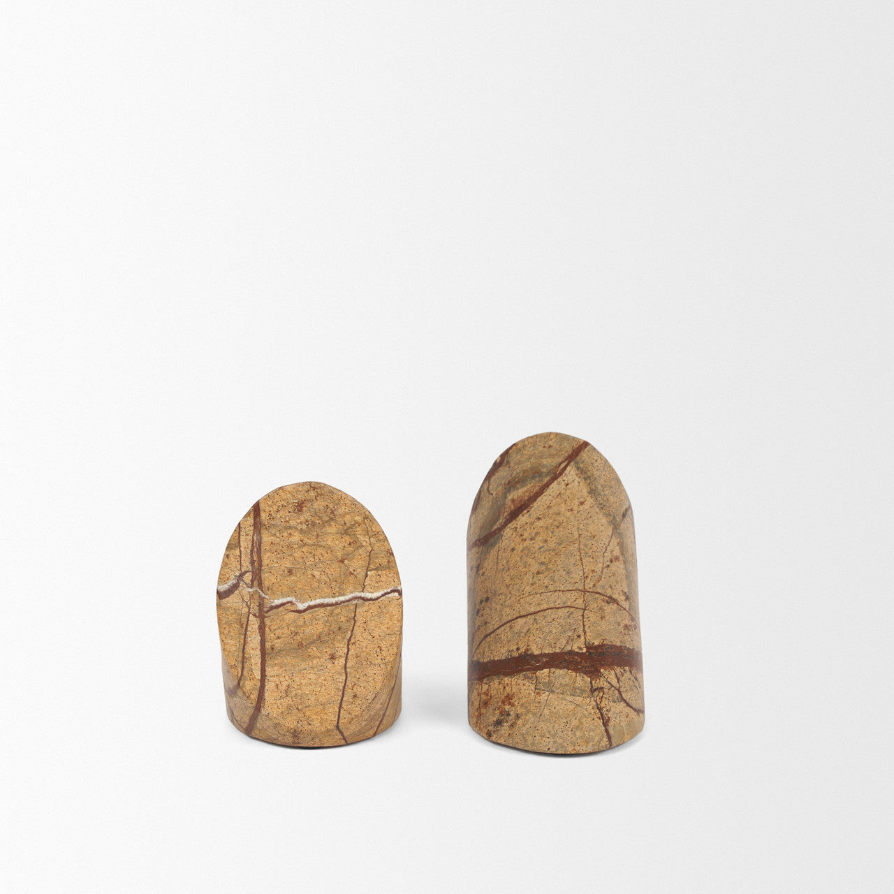 Rahima Brown Forest Marble Angled Bookends