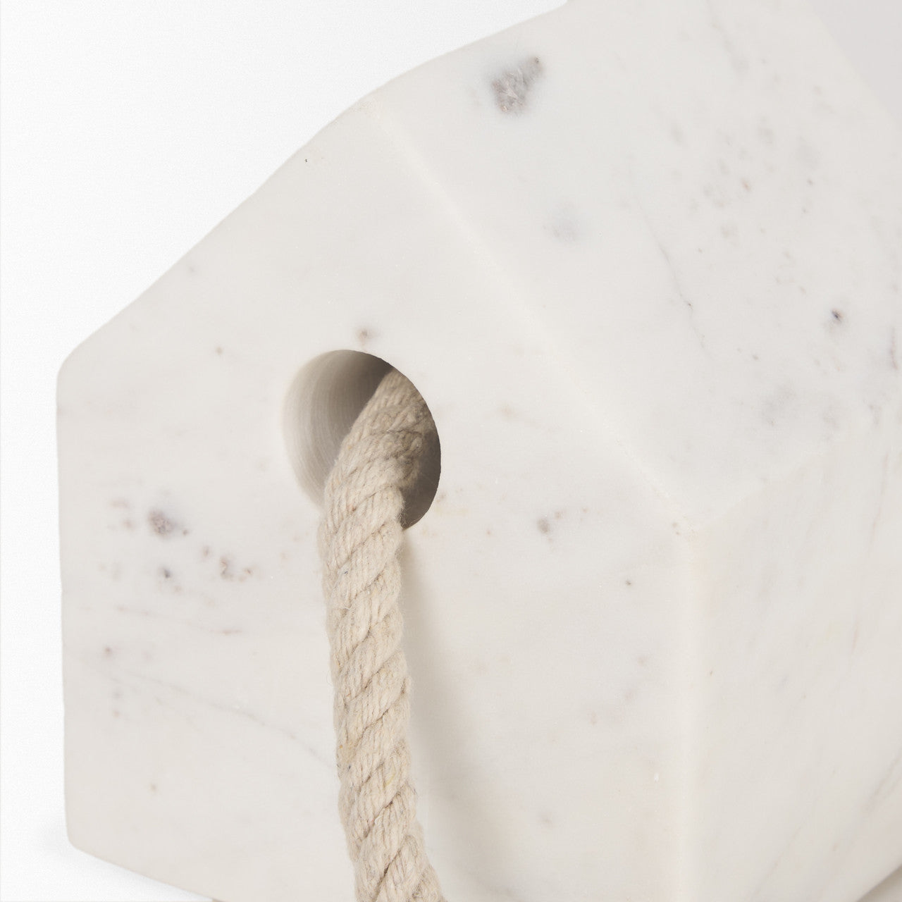 Raena White Marble House Door Stopper