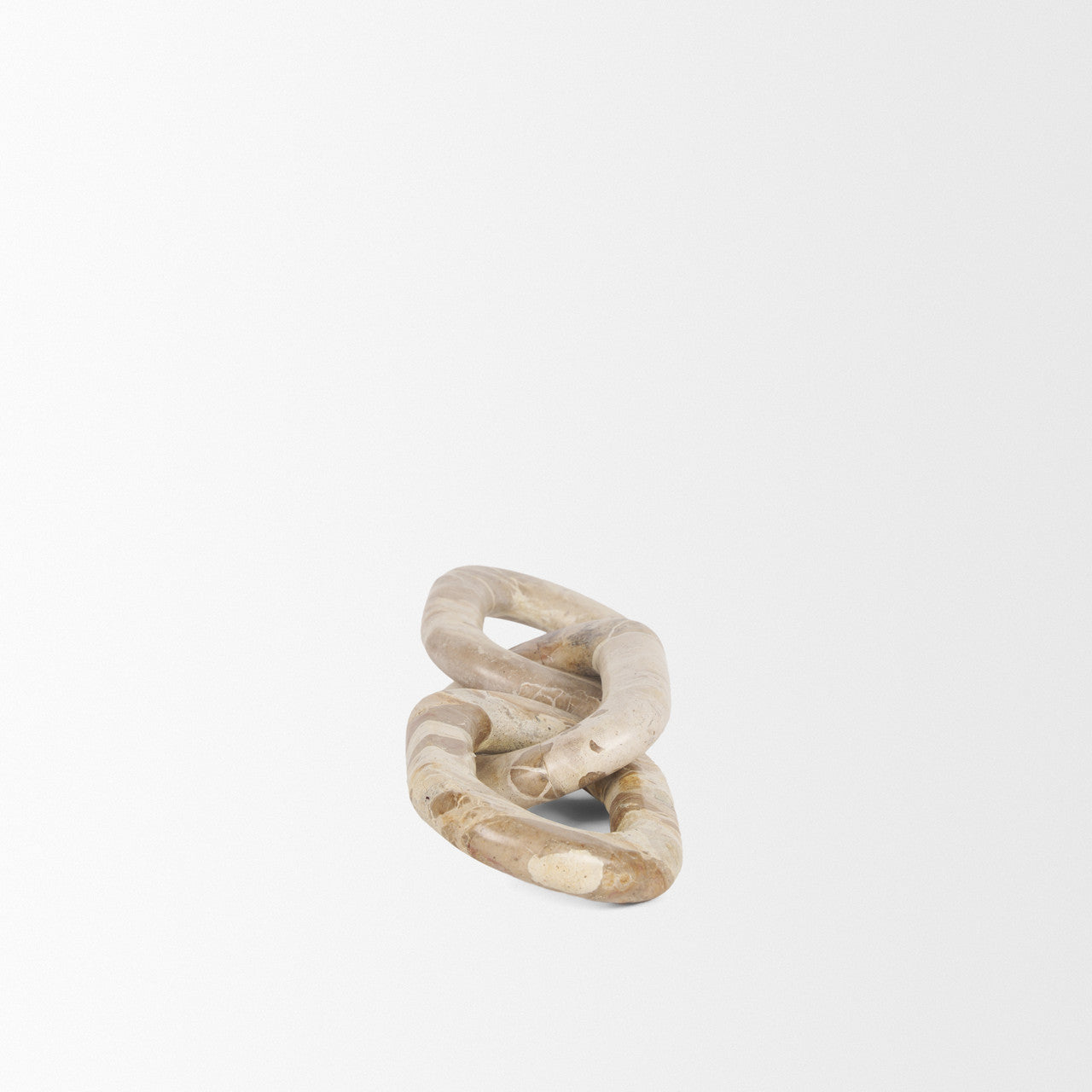 Reinir Beige Marble Chain Link Decorative Object