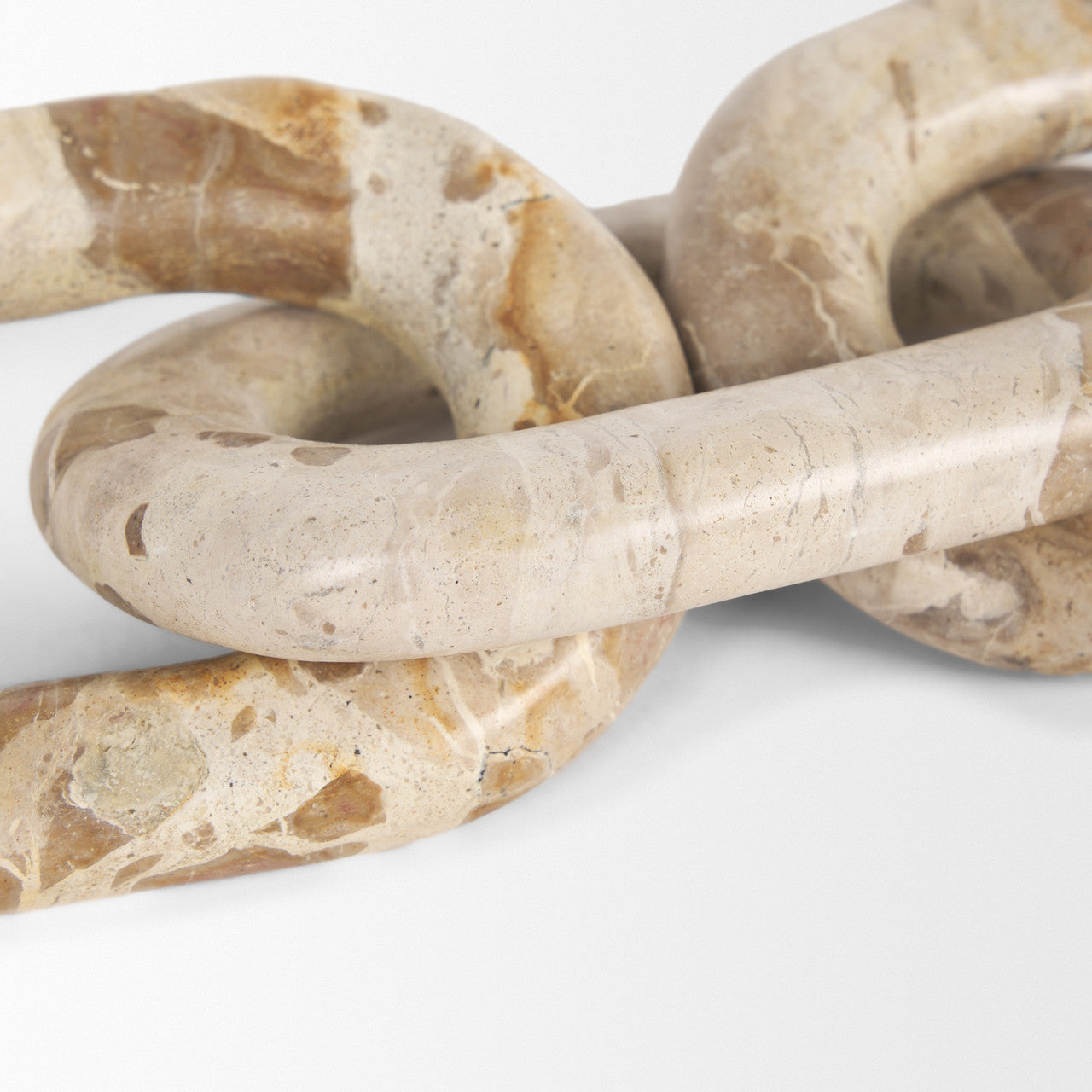 Reinir Beige Marble Chain Link Decorative Object