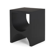Sobi Matte Black Square Metal Side Table