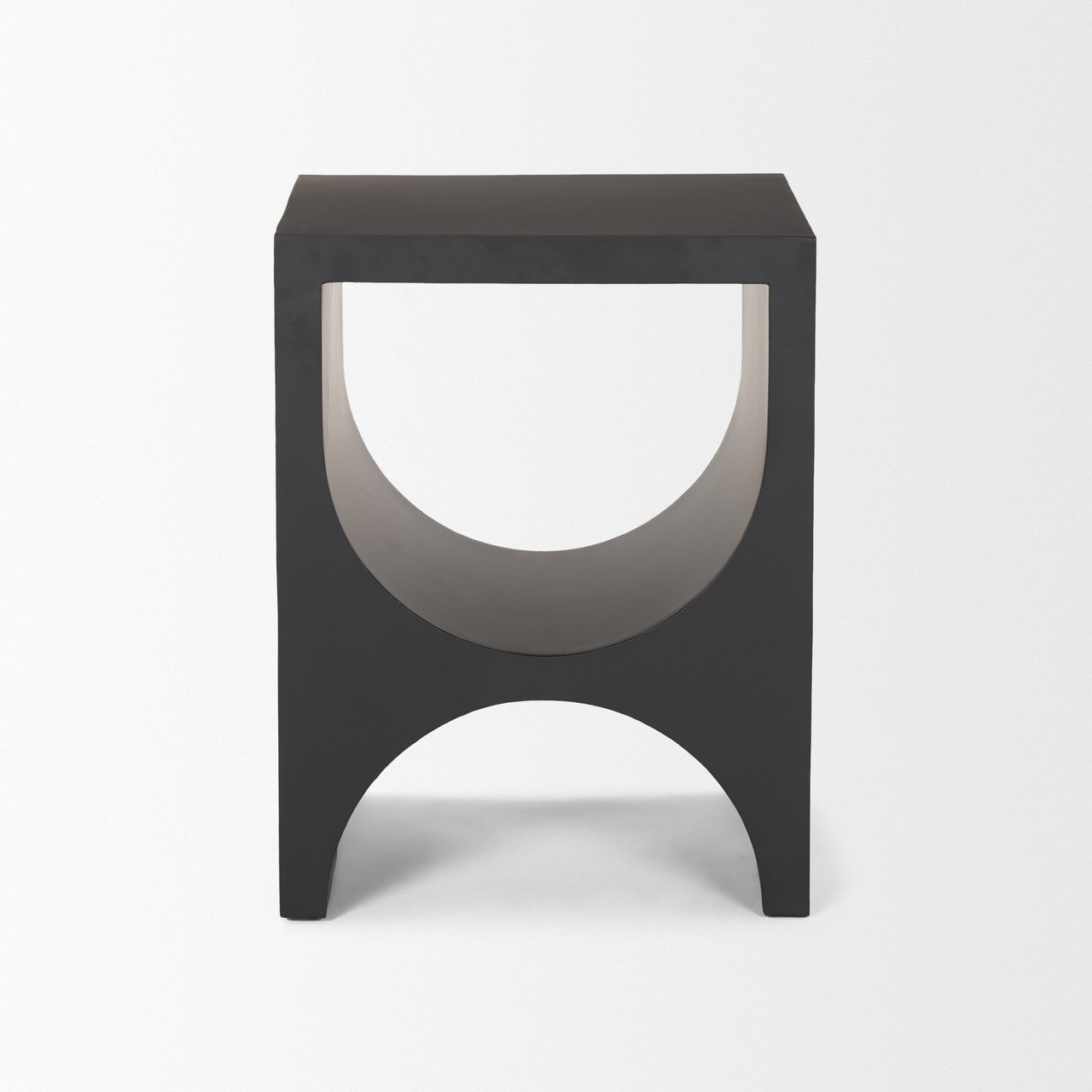 Sobi Matte Black Square Metal Side Table