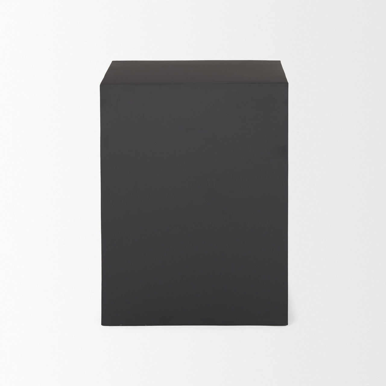 Sobi Matte Black Square Metal Side Table