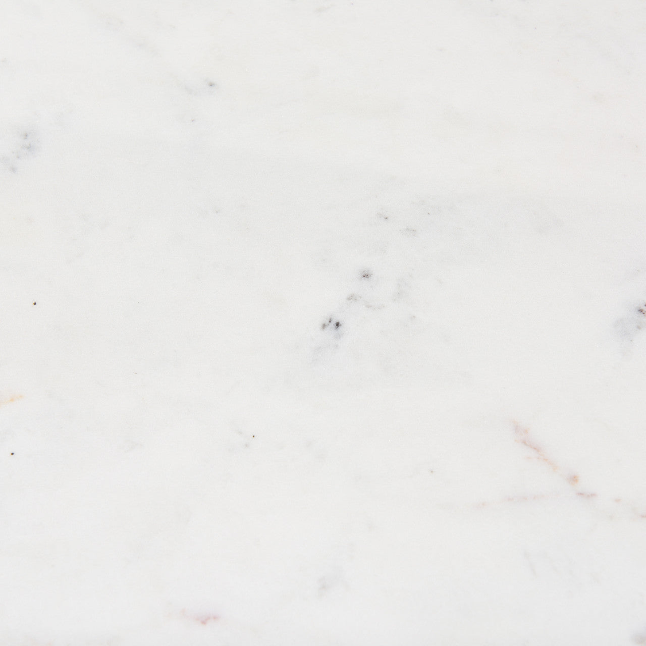 Maxwell 48L x 48W x 30H Round White Marble Top w/ Black Metal and Wood Pedestal Base Dining Table