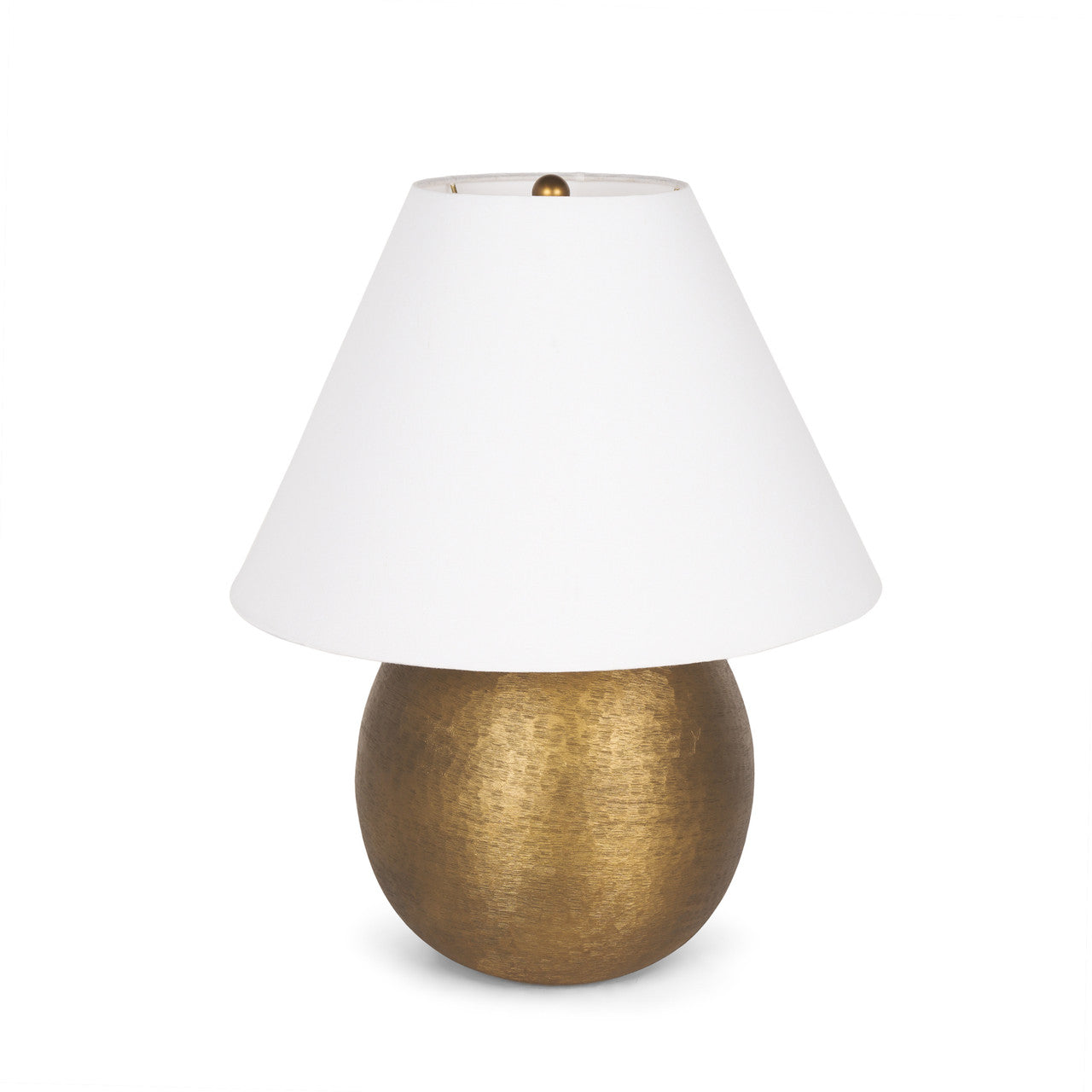 Sadiyah Antiqued Gold Brushed Metal w/ Cream Shade Table Lamp