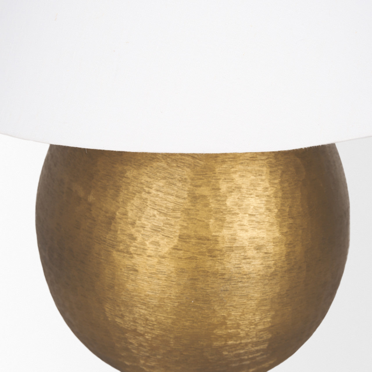 Sadiyah Antiqued Gold Brushed Metal w/ Cream Shade Table Lamp