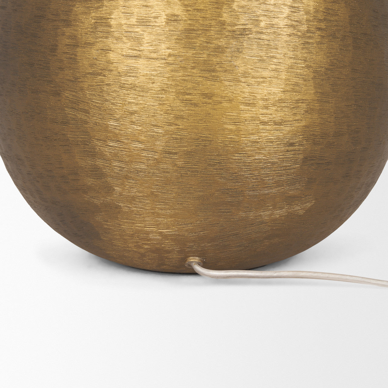 Sadiyah Antiqued Gold Brushed Metal w/ Cream Shade Table Lamp