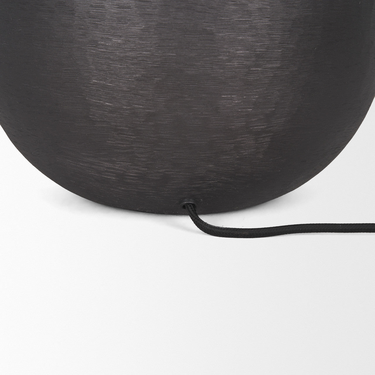 Sadiyah Black Brushed Metal w/ Beige Shade Table Lamp