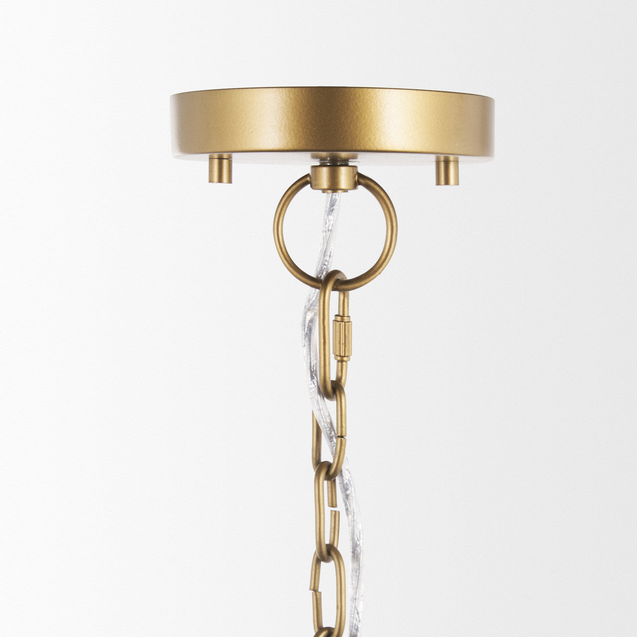 Sanne Antiqued Gold Metal w/ Silver Foil Wide Pendant Light