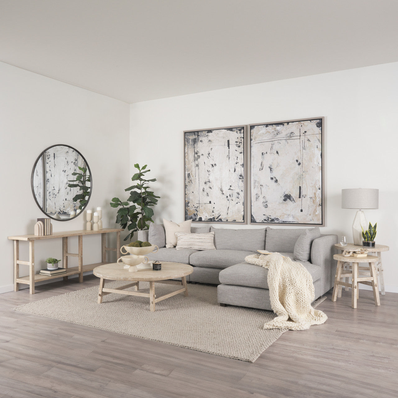 Rosie Large Blonde Wood Console Table