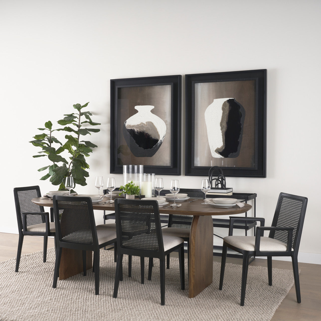 Trey 72.0"L x 16.0"W x 30.0"H Black Metal W/Glass Console Table