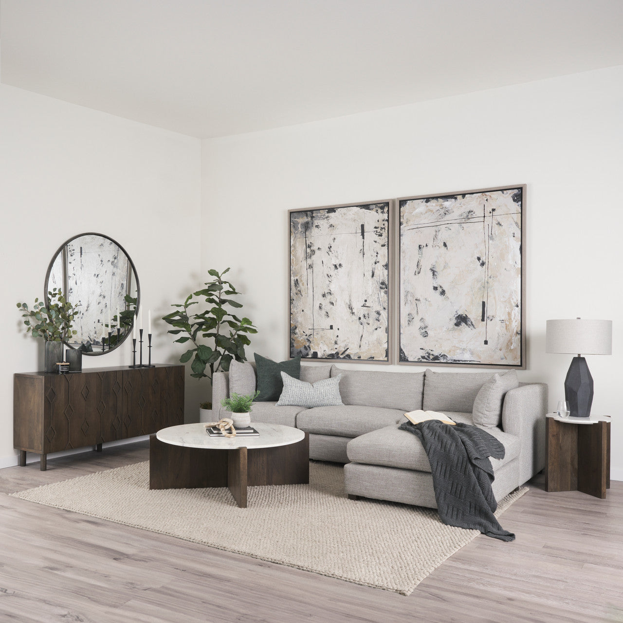 Reinir Beige Marble Chain Link Decorative Object